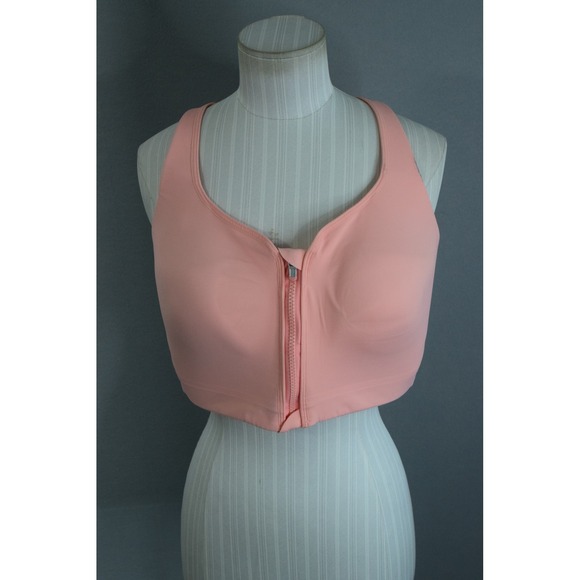 Athleta Other - Athleta Front Zip Sports Bra 38DD High Support Athletic Women's Pink